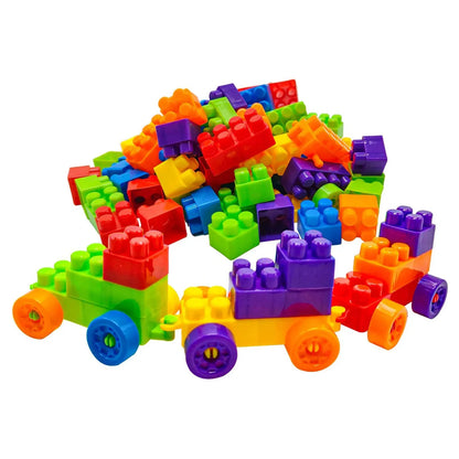 8094 Blocks Set For Kids Play Fun And Learning Blocks For Kids Games For Children Block Game Puzzles Set Boys Children (Multicolor 60 Bricks Blocks) - Zidbik