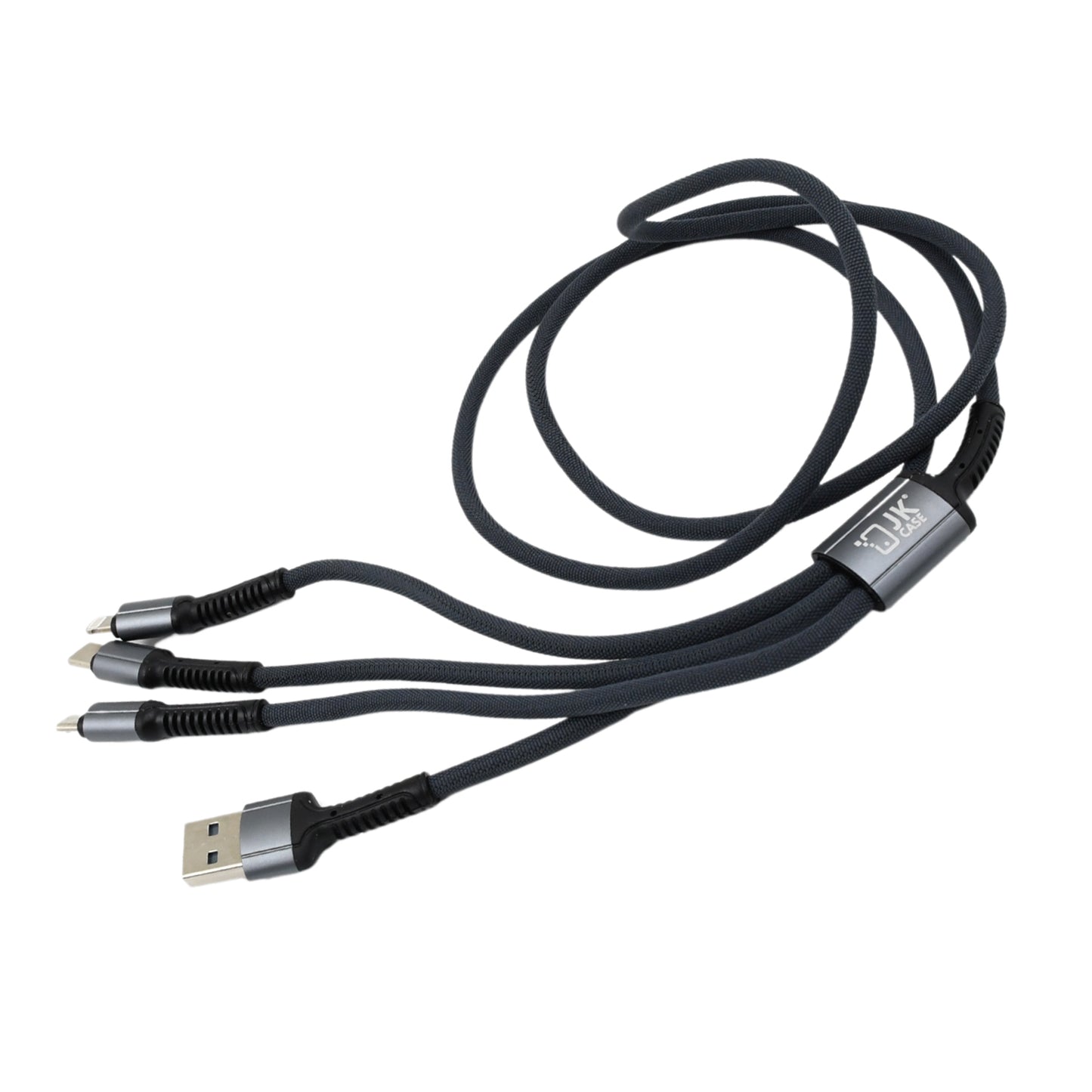 3 In 1 Multi Super Fast Charging Cable (1 Pc  1200 Mm) - Zidbik