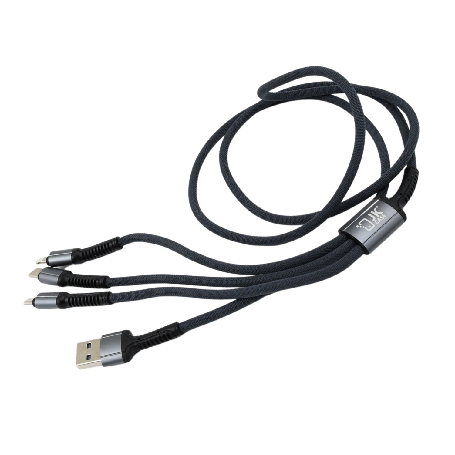 3 In 1 Multi Super Fast Charging Cable (1 Pc  1200 Mm) - Zidbik