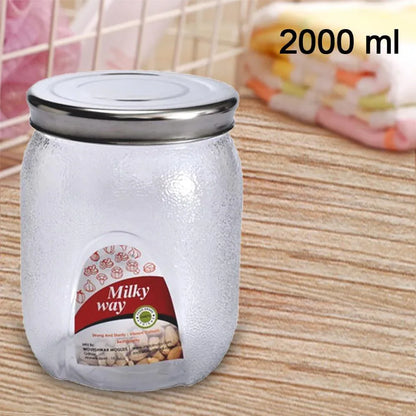 3677 Mason Jar With Airtight Lids (2000 Ml) - Zidbik