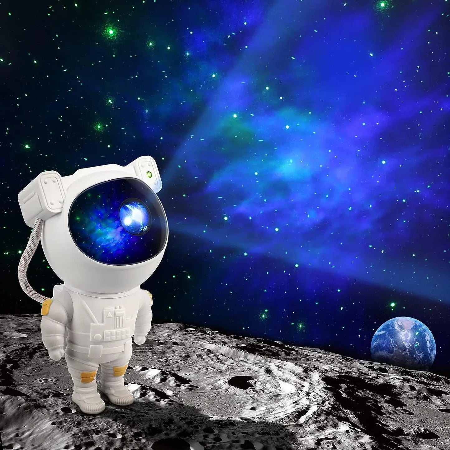 Astronaut Galaxy Star Projector for Kids & Adults | Robot Sky Night Lamp with Remote Control | Bedroom Space Light Projector - Zidbik