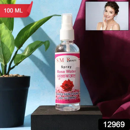 Rose Water Spray For Face Skin Hydration - (1 Pc 100ml) - Zidbik