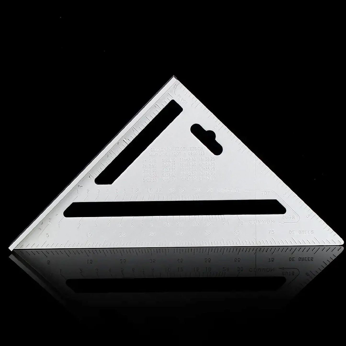 7420 Light Weight Double Side Scale Triangle Measurement Hand Tool - Zidbik