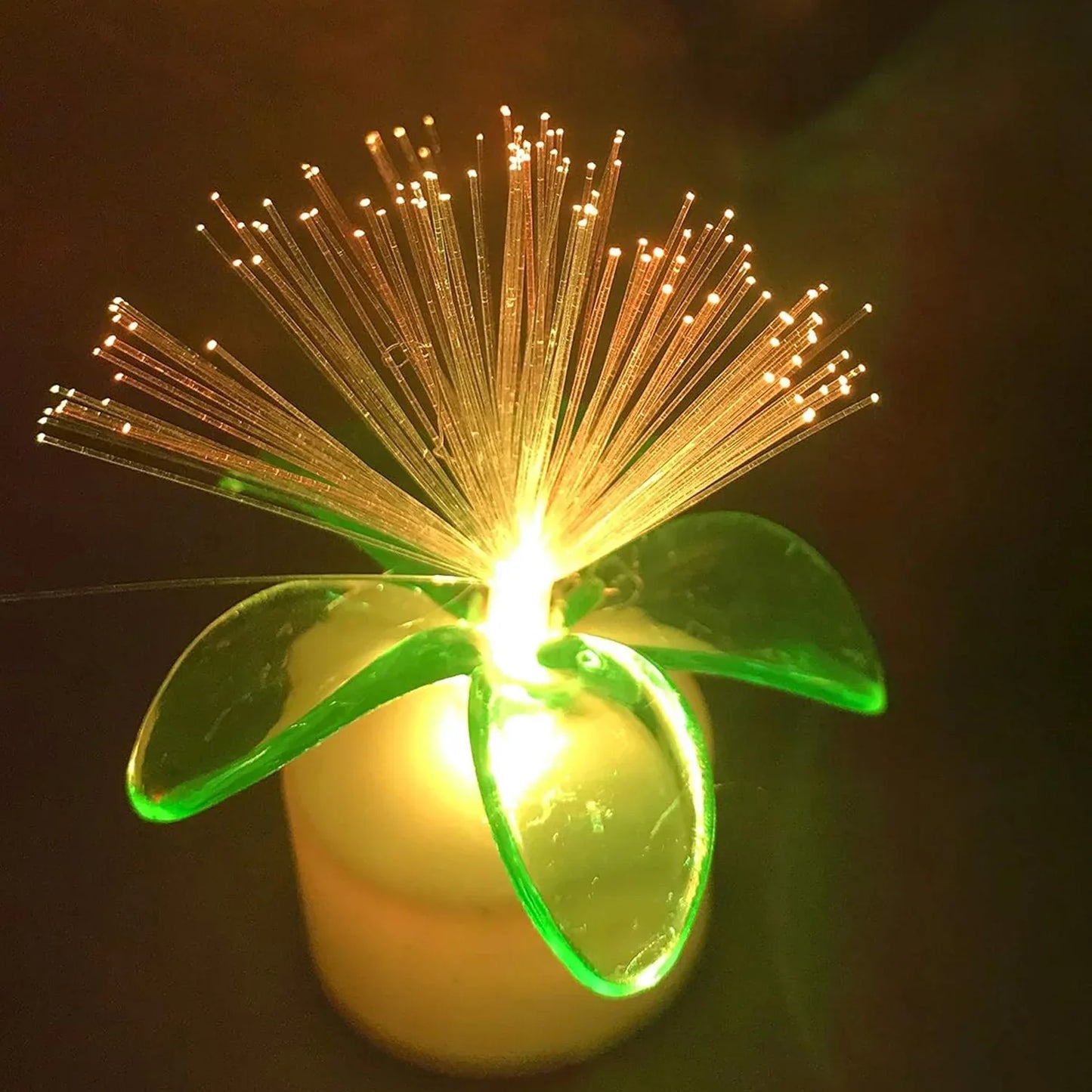6237 Fiber Optic Light Mini Color Change Led Table Centerpieces Light Up Candle - Pack Of 12 - Zidbik