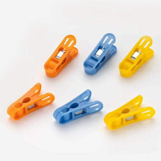 1368 Cloth Drying Non-slip Light Plastic Clips (Multicolour) (Pack Of 12) - Zidbik