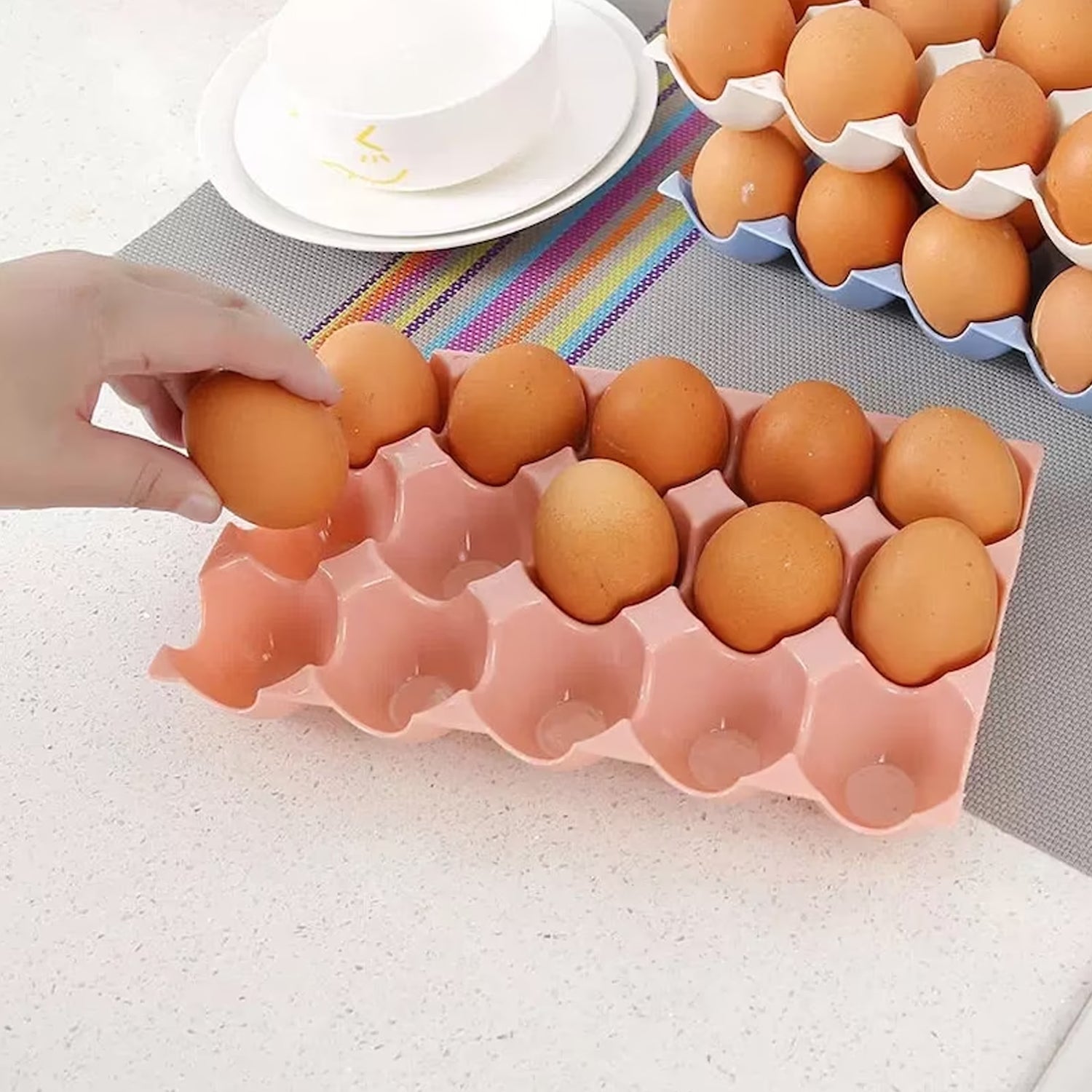2206 Egg Trays For Storage With 15 Eggs Holder - Zidbik