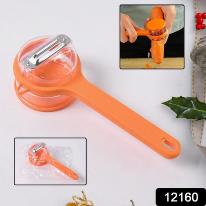 Stainless Steel Peeler With Container (1 Pc) - Zidbik