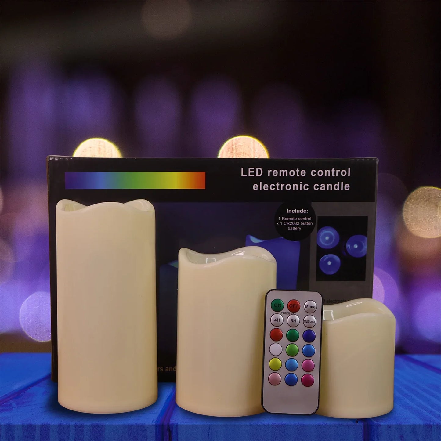 Premium 3 Piece Led Flameless Candle Set With Remote Control - Zidbik