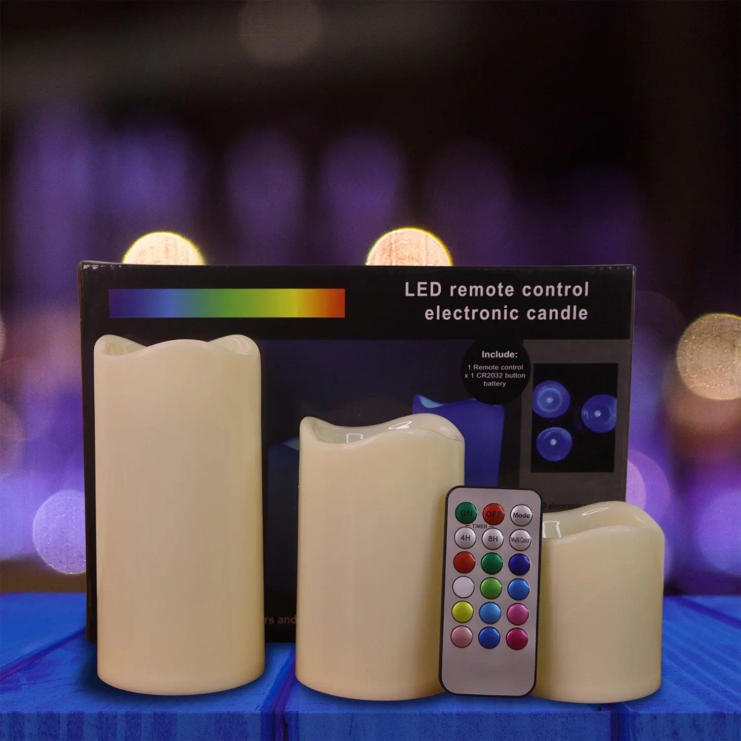 Premium 3 Piece Led Flameless Candle Set With Remote Control - Zidbik