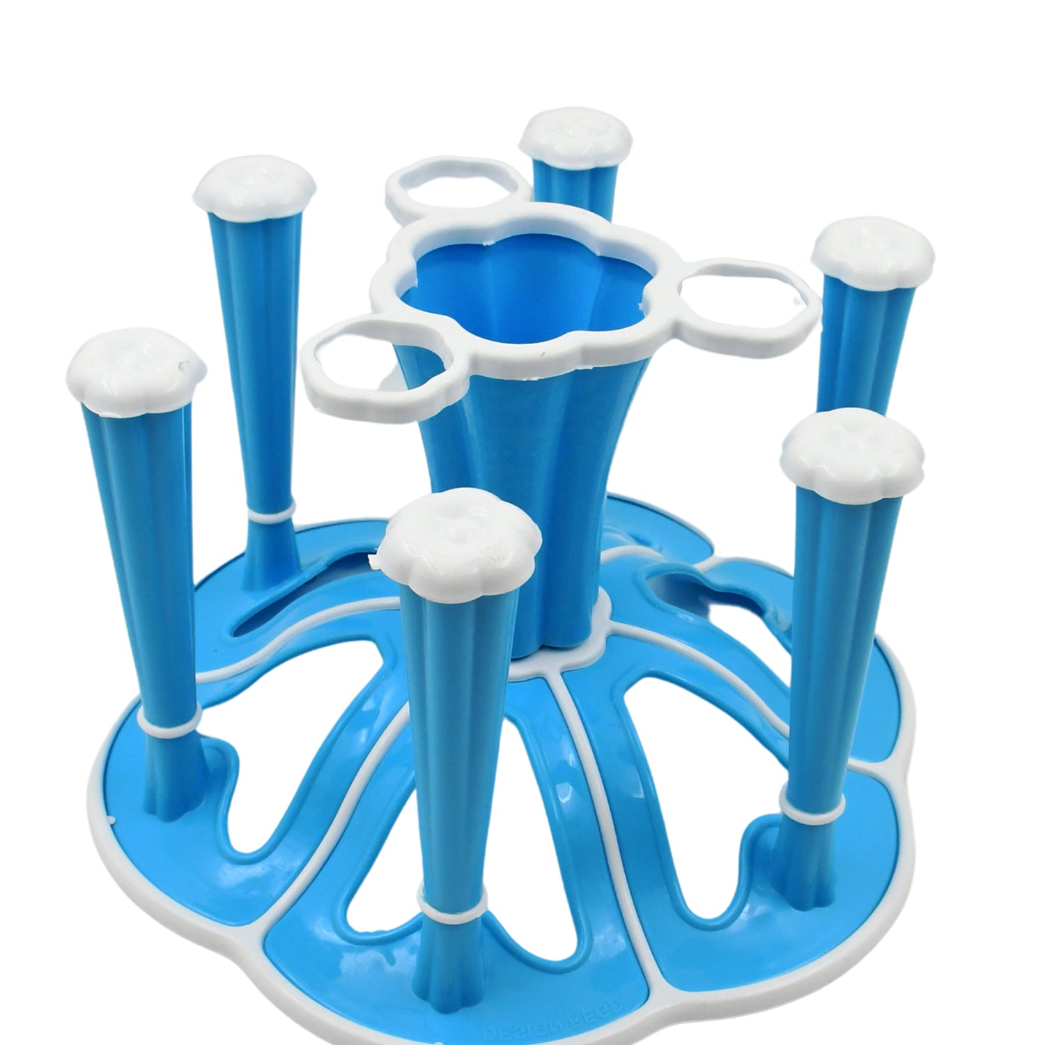 5589 Miracle Plastic Glass Stand  Tumbler Holder  Glass Holder For Kitchen  Dining Table 6 Glasses Stand With 3 Pepper Salt (Moq - 2 Pcs) - Zidbik