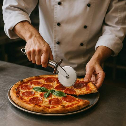 Premium Stainless Steel Pizza Cutter Wheel With Sharp Blade - Zidbik