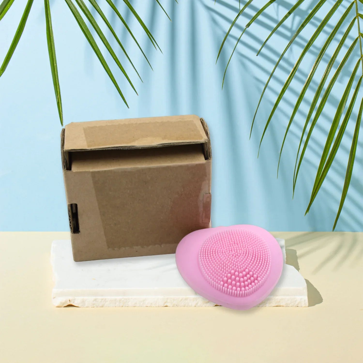 6996 Waterproof Face Wash Brush Face Scrubber Facial Cleansing Brush Exfoliating Silicone Face Hot Compress Scrubber Cleaning For Deep Skin Care Heart Shaped For Women For Home - Zidbik