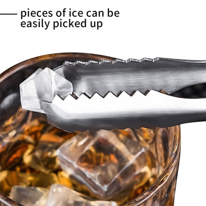 Stainless Steel Tong For Lifting Ice Cubes Sugar Cubes  Serving Tongs (13 Cm  1 Pc) - Zidbik