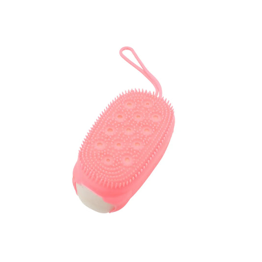 1436 Silicone Super Soft Silicone Bath Brush Double-sided Body Scrubber Brush For Deep Cleasing Exfoliating Ultra-soft Scrubber(1 Pc) - Zidbik