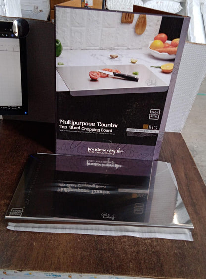 Premium Stainless Steel Anti-bacterial Chopping Board For Kitchen (1 Pc) - Zidbik