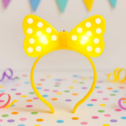 Led Glowing Bow Hairband (1 Pc) - Zidbik