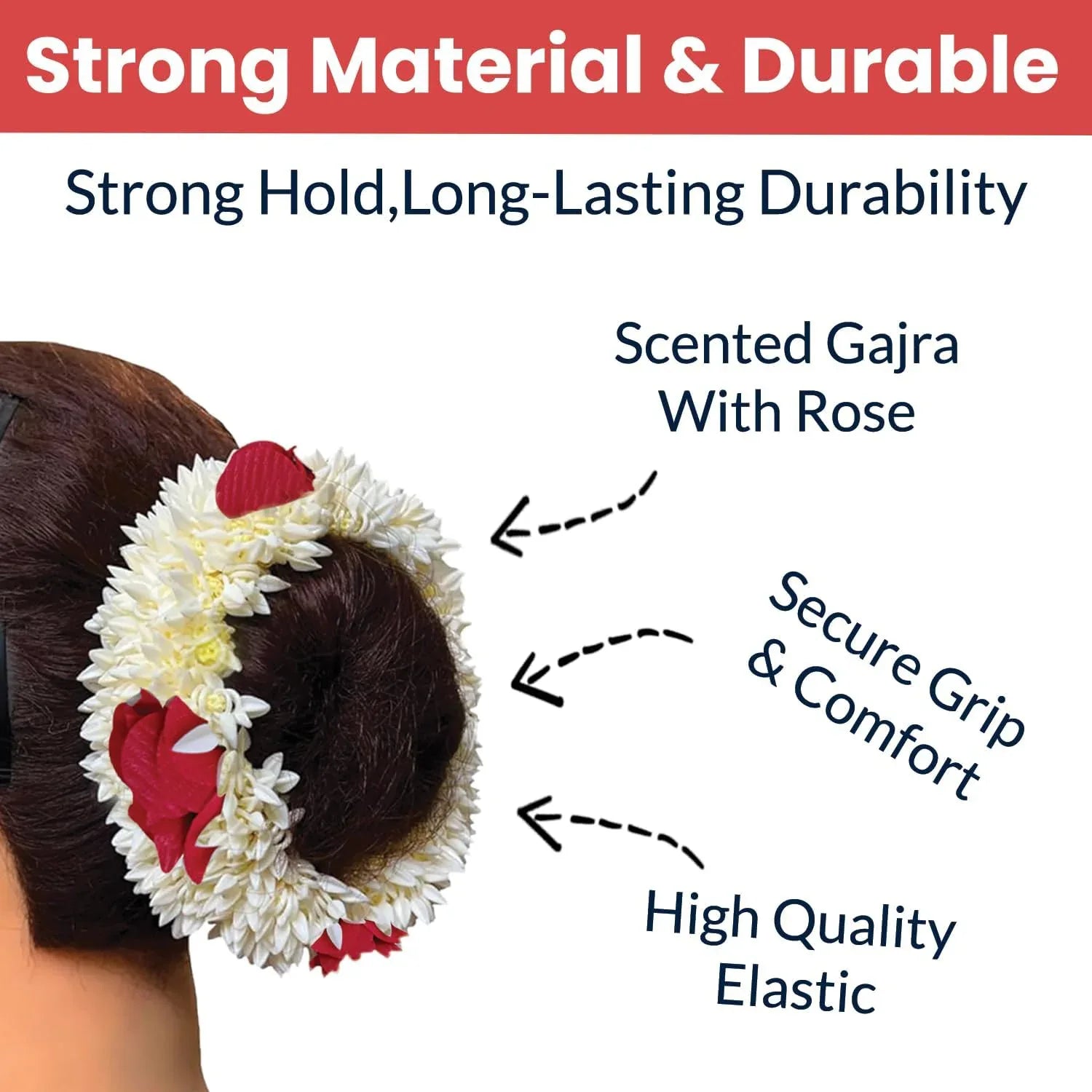 Traditional Artificial Flower Gajra (1 Pc) - Zidbik