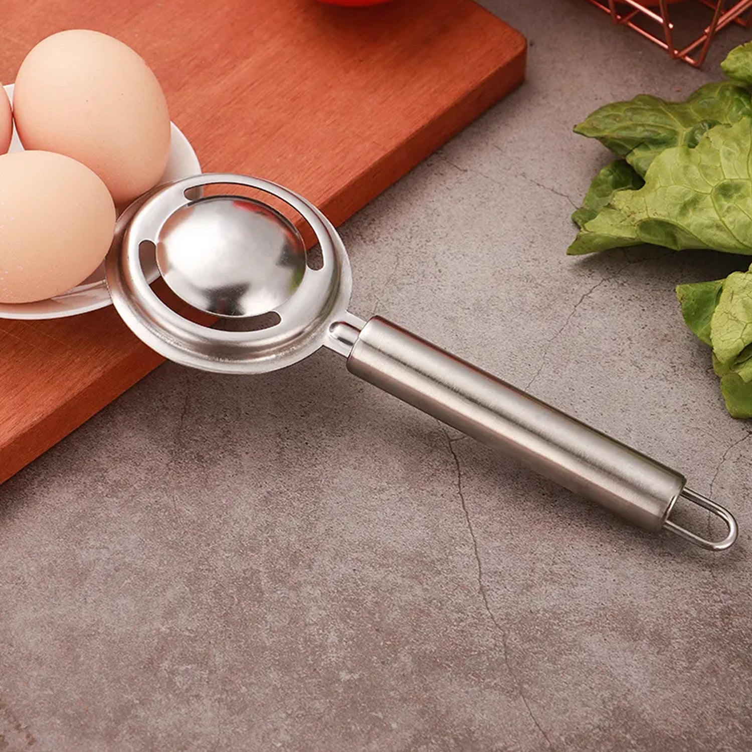 5898 Kitchen Tools Egg Yolk White Separator Stainless Steel Egg White Separator Tools Eggs Yolk Filter Gadgets Kitchen Gadgets Separating Funnel Spoon Egg Divider Tools - Zidbik