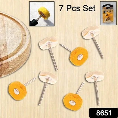 Polisher Buffer Wheel Polishing Buffing Pad Brush For Rotary Drill Bit (7 Pcs Set) - Zidbik