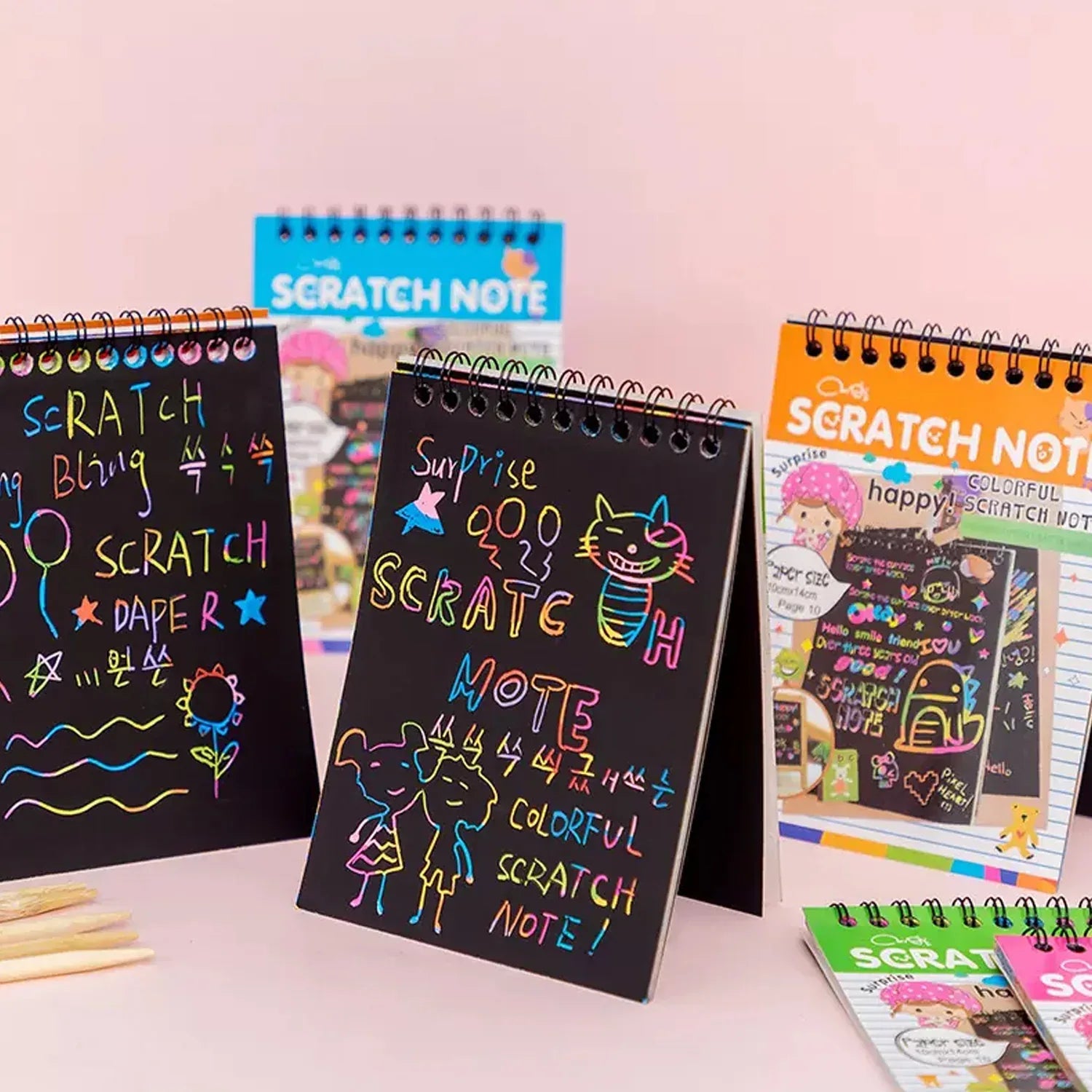 4609 Crafts Rainbow Art Scratch Paper Book Sheets 10 Page ( Pack Of 1 ) - Zidbik