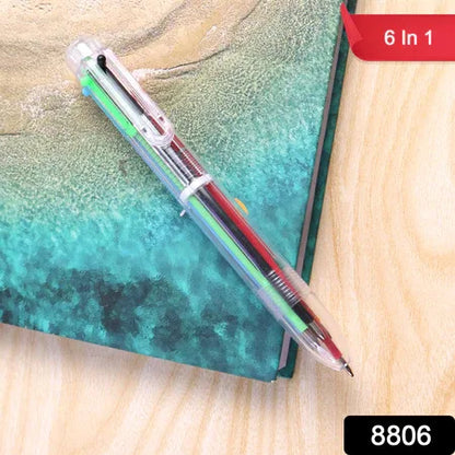 6-in-1 Multicolor Ball Point Pen - Zidbik