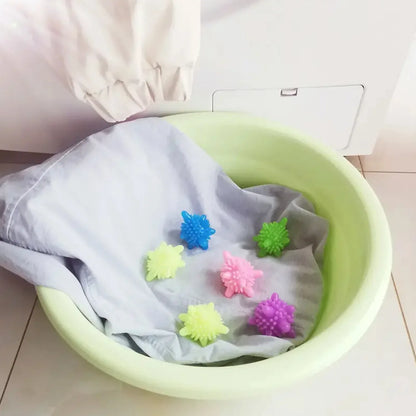 8737 Soft Star Washing Machine Laundry Dryer Balls Laundry Ball For Household Cleaning Washing Machine Clothes Softener (10 Pcs Multi Color) - Zidbik