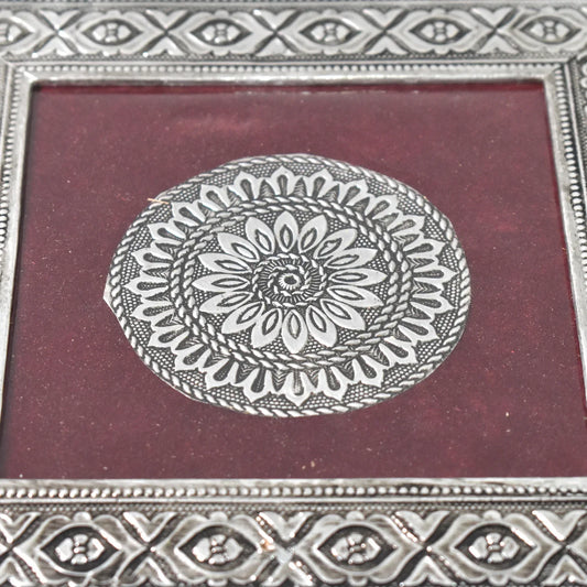 Silver - Square Pooja Chowki Patla Bajot (2020 Cm 1 Pc) - Zidbik