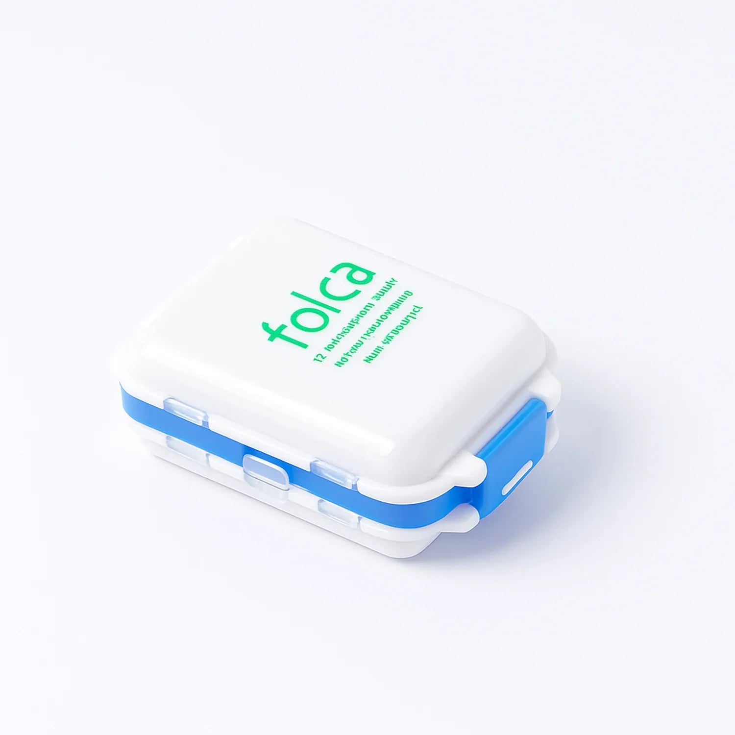 Portable Blue Dual-sided Pill Organizer Box (1 Pc) - Zidbik