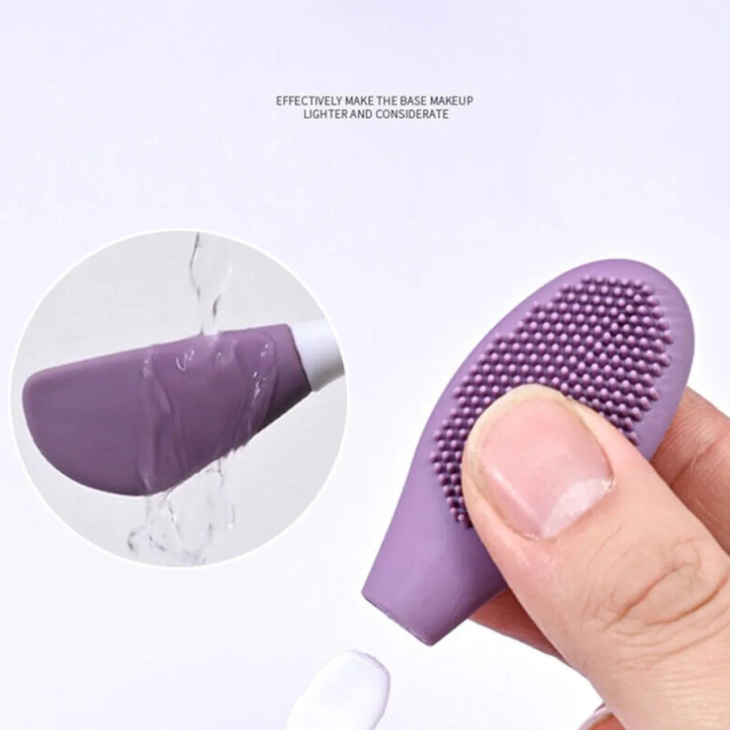 12532 Double-headed Silicone Mask Brush Face Cleansing And Applying Mud Mask Beauty Salon Special Brush Smear Tool Facial Scrub Silicone Wash Scrubber Face Tools (1 Pc) - Zidbik