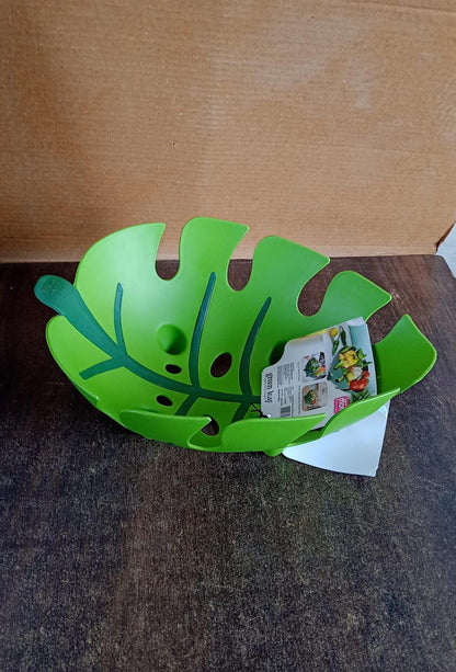 Leaf-shaped Plastic Fruit Basket (1 Pc) - Zidbik