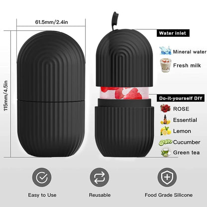 1224b Face Ice Roller Ice Roller For Face Ice Roller For Face Massager Face Ice Treatment Reduce Face Swelling And Under Eye Puffiness (Black) - Zidbik