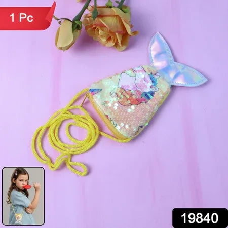 Mermaid Tail Shaped Kids Sling Bag - (1 Pc) - Zidbik