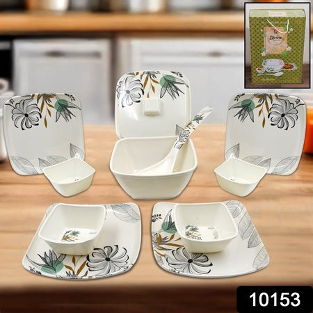 Divine Lunch Tableware Dinner Set (11 Pcs Set) - Zidbik