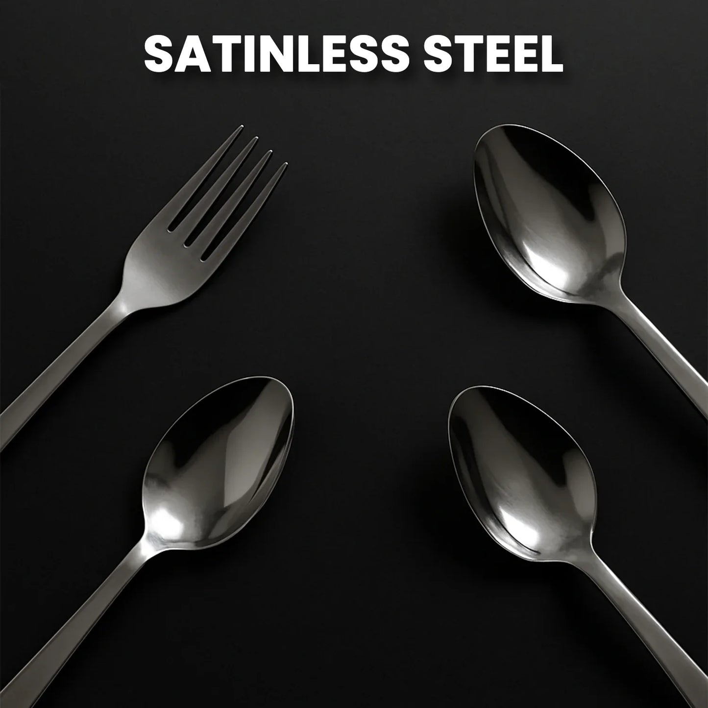Stainless Steel Cutlery Set With Elegant Storage Stand (24 Pc) - Zidbik