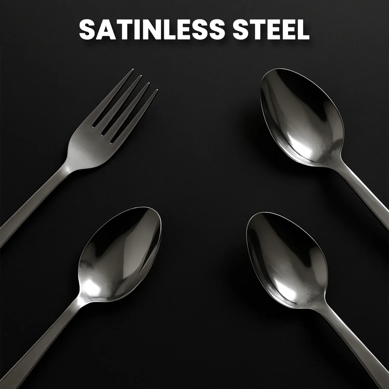 Stainless Steel Cutlery Set With Elegant Storage Stand (24 Pc) - Zidbik