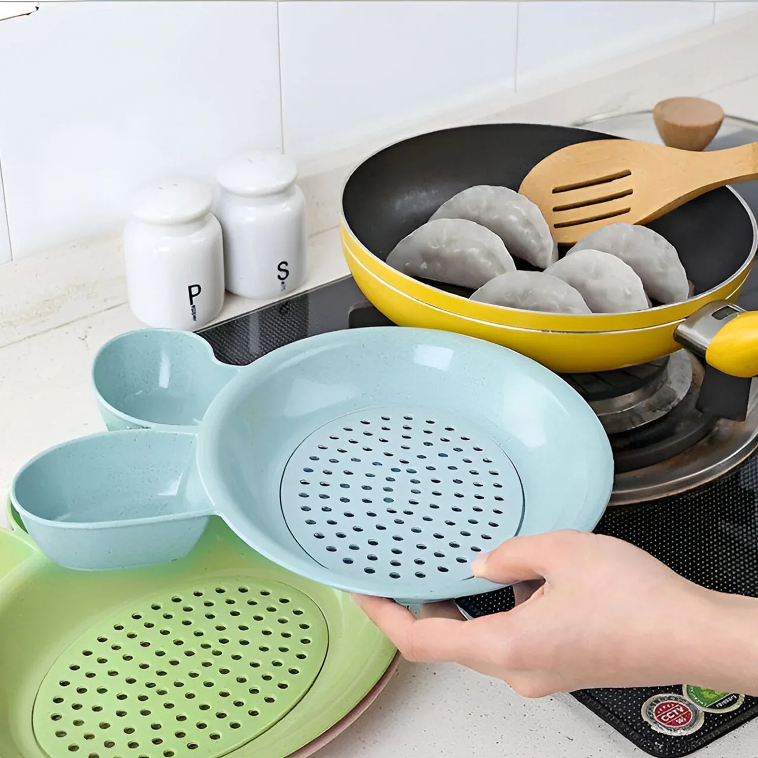 Multi-purpose Dumpling Snack Serving Plate (1 Pc) - Zidbik