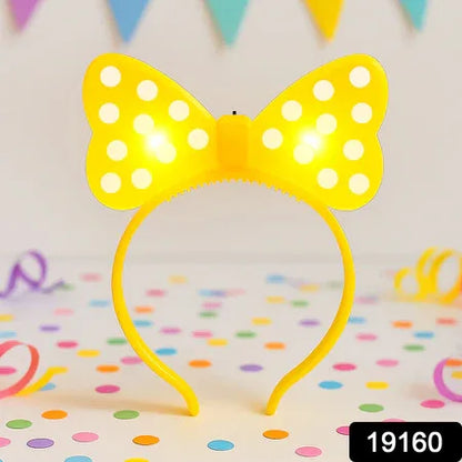 Led Glowing Bow Hairband (1 Pc) - Zidbik