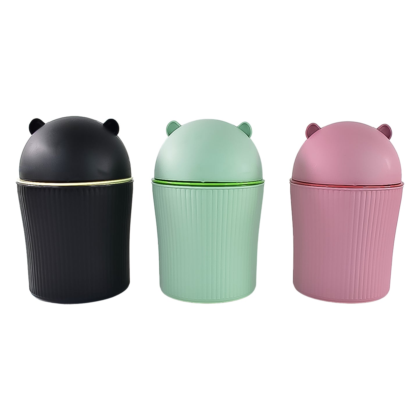 Apex Mini Tabletop Dustbin (1 Pc  1200 Ml  Mix Color) - Zidbik