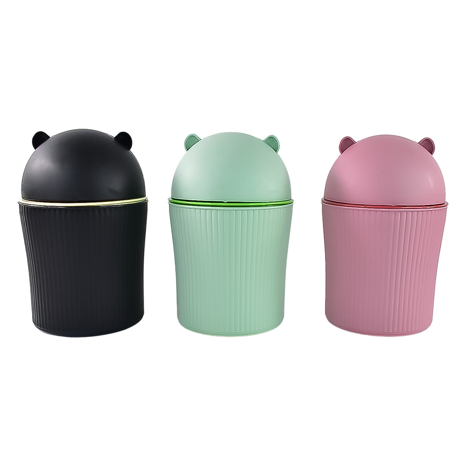 Apex Mini Tabletop Dustbin (1 Pc  1200 Ml  Mix Color) - Zidbik