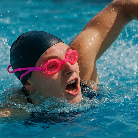 0399a Swimming Goggles With Adjustable Clear Vision Anti-fog Waterproof Swimming Goggles - Zidbik