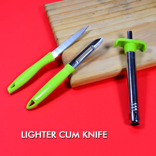 8135 Ganesh 3pc Lighter Cum Knife And Peeler. - Zidbik