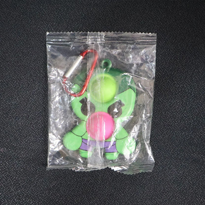 Silicone Pop It Fidget Toy With Keychain Clip (1 Pc) - Zidbik
