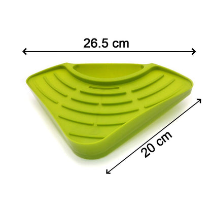 0861 Sink Strainer Basket Corner Kitchen Triangular Multi Functional Drain Shelf - Zidbik