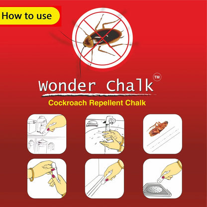 1315 Cockroaches Repellent Chalk Keep Cockroach Away (Pack Of 12) - Zidbik