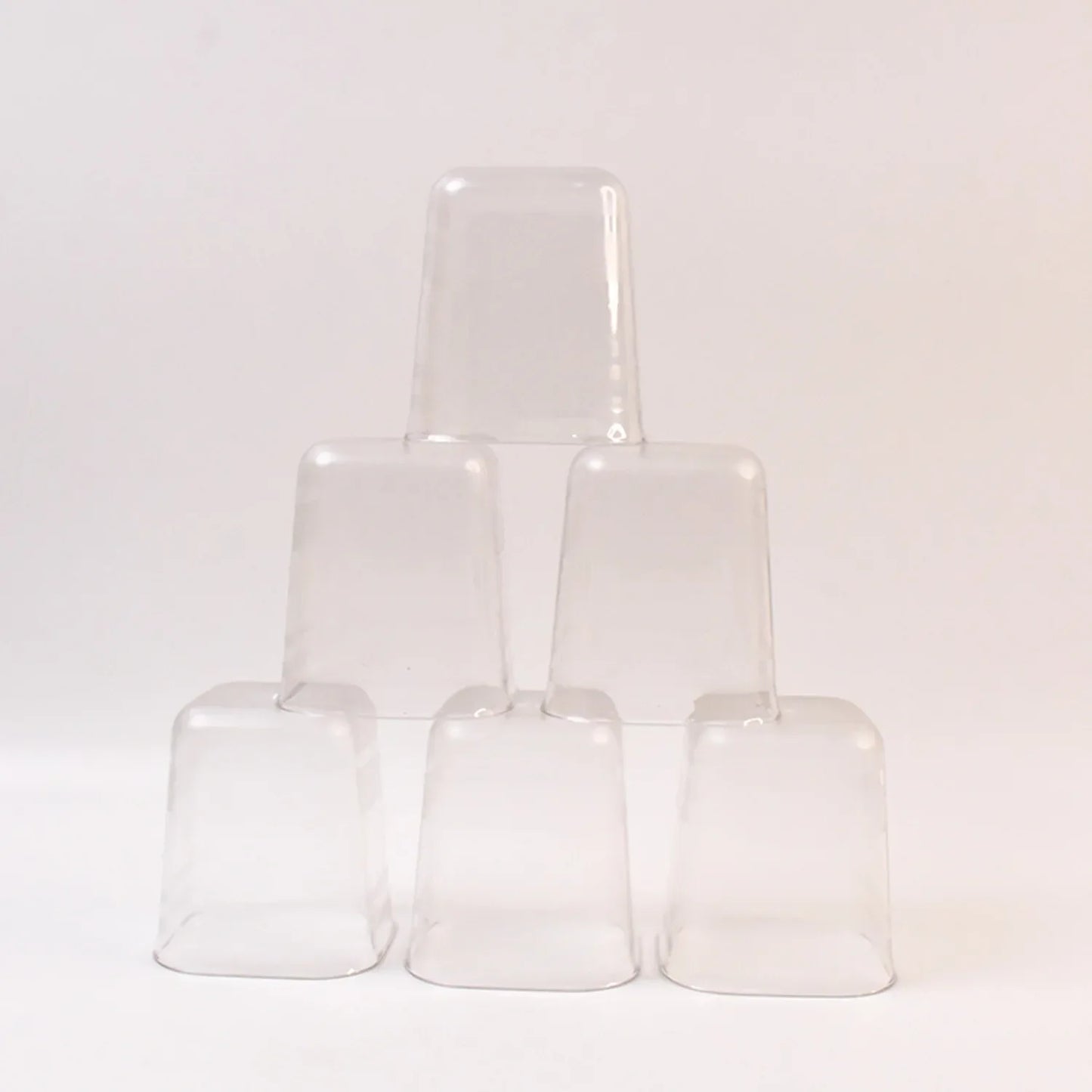 6pc Transparent Diamond Medium Serving Glass Set Glass Set For Water Juice Etc - Zidbik