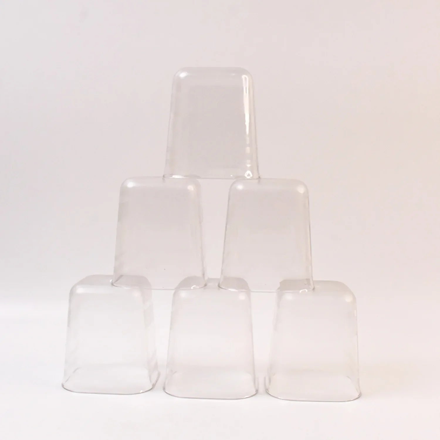 6pc Transparent Diamond Medium Serving Glass Set Glass Set For Water Juice Etc - Zidbik
