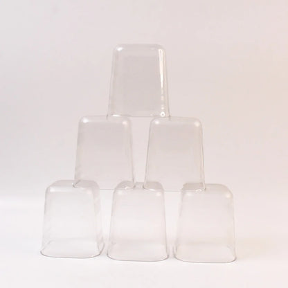 6pc Transparent Diamond Medium Serving Glass Set Glass Set For Water Juice Etc - Zidbik