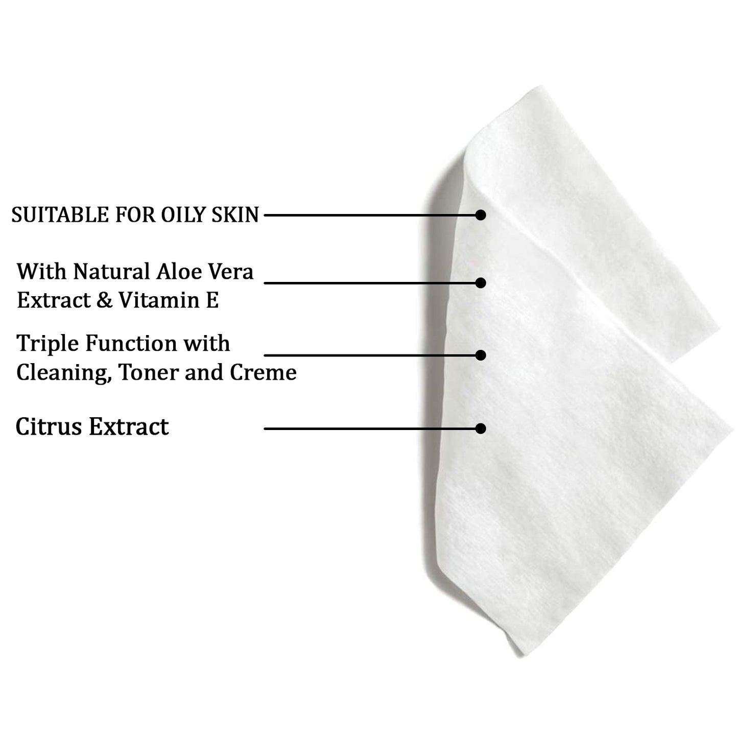 Refreshing Wet Wipes For Face  Facial Cleansing  Refreshing  Skin Hydration Soothing For Skin  Ph Balance  Alcohol Free  Nourishing With Fruit Extract  25 Wipes - Zidbik