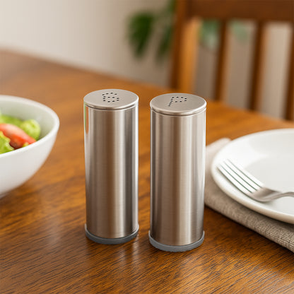 Stainless Steel Salt And Pepper Shaker Set (2 Pc) - Zidbik