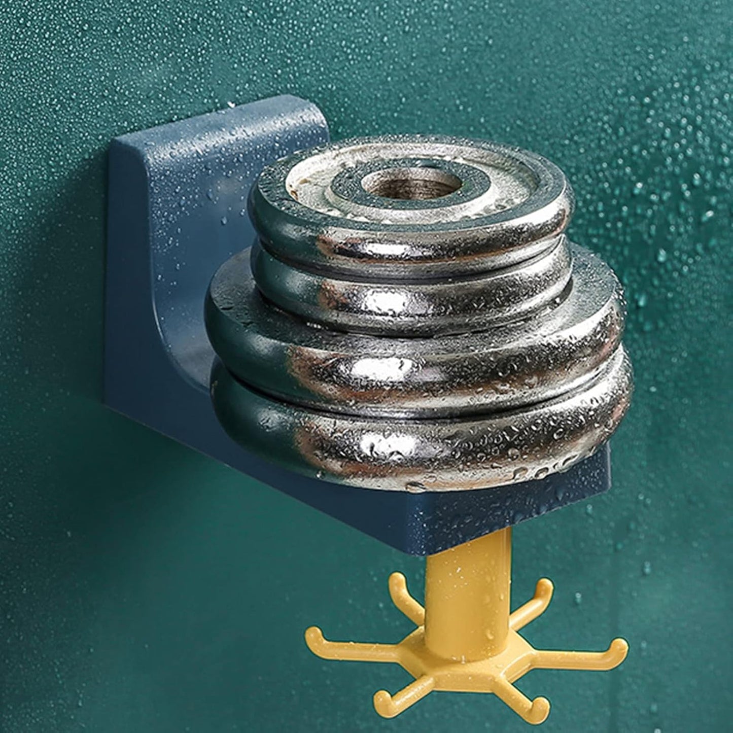 4605 360 Degree Rotating Self Adhesive Plastic Wall Hook Hanger Multifunctional Hanger With 6 Heavy Duty Claw Hooks - Zidbik